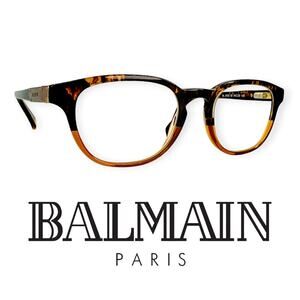Balmain Paris Brown Tortoise Crystal Split Hinge Eyeglasses With Lens BL3002-02